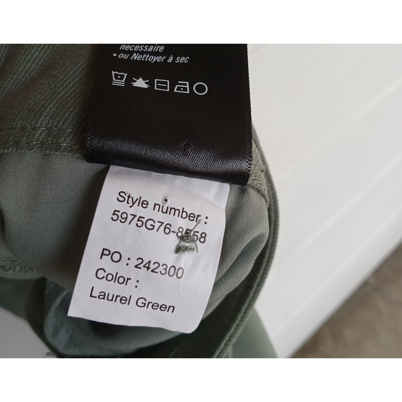 Paige Women's Becca High Waisted Laurel Green Pants Tapered Pockets Size 6 - Picture 10 of 16
